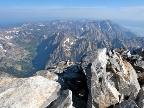The sights from the Grand Teton's summit are amazing.