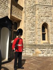 A guard in front of the Jewel House, at the Tower of London.