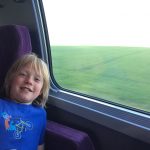 Our youngest son, Fin, enjoying the train ride.