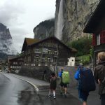 Jerry and the boys lead us to our accommmodations in Lauterbrunnen.