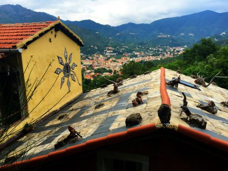 A cool Bed & Breakfast above Levanto that had these hand carved figurines on its roof.