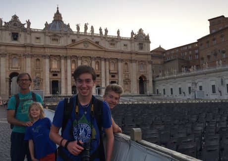 My guys, in front of St. Peter's Basilica.