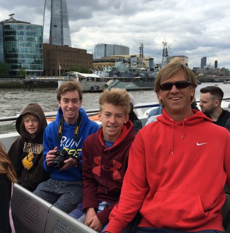 Jerry and the boys on our River Thames Tour.