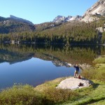 My husband, Jerry, at Big Sandy Lake, about six miles into our hike.