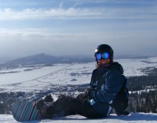 Getting ready for my first run at Jackson Hole Mountain Resort last Friday.