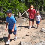 Blue Ridge Lookout is a short, but exciting hike for families, especially those who have small children. These are our boys.