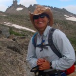 Me, on the Bears Ears Trail. You can see by looking at Bears Ears Mountain behind me in this photo where the trail gets its name.