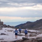 We hiked over some snow in a handful of places along the trail.