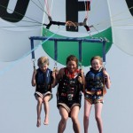 Parasailing was an exhilarating experience.