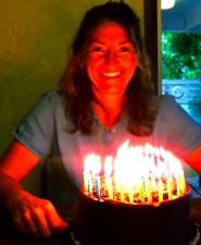 OMG, check out the "glow" on my face created by the 41 candles! Someone call 911!