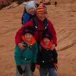 Hiking with my family to Delicate Arch, Spring 2008.
