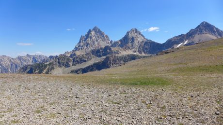 Hurricane Pass, and the "back" of the Tetons.