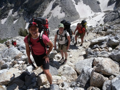 Marching up the last 1,000 feet of vertical en route to Corbet High Camp.