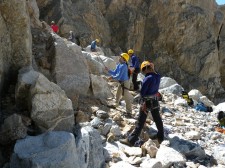 Belaying on Fair Share Tower.