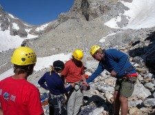 Checking knot and harness.