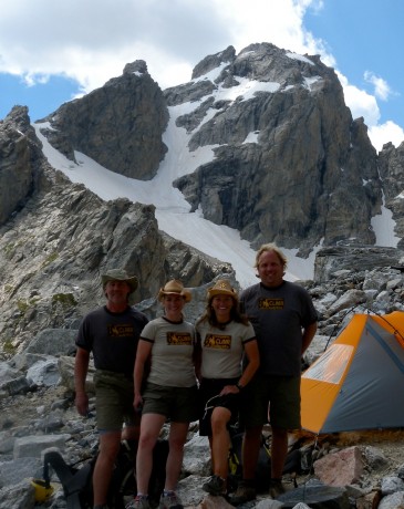 At home at JHMG's Corbet High Camp, donning our official Wyoming Climr shirts courtesy our friends at Bridge Outdoors.