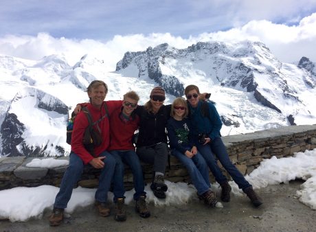 Family photo on the top of the Gornergrat.