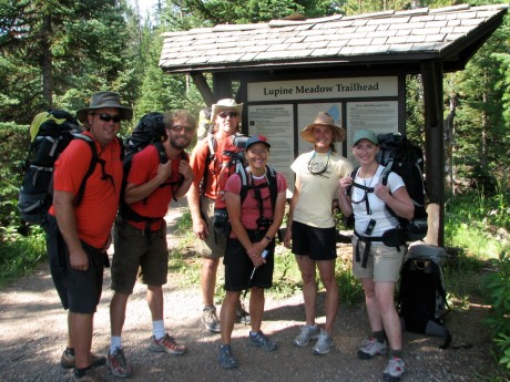 Our team. From left, Jamie Johnson, JHMG guide Nate Opp, Jeff Johnson, me, JHMG guide Julia Niles, and Kathy Kloewer.