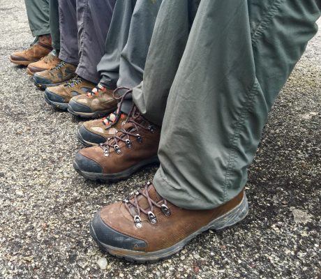 My guys were ready to hike. (Waiting for the train to Monterossa.)