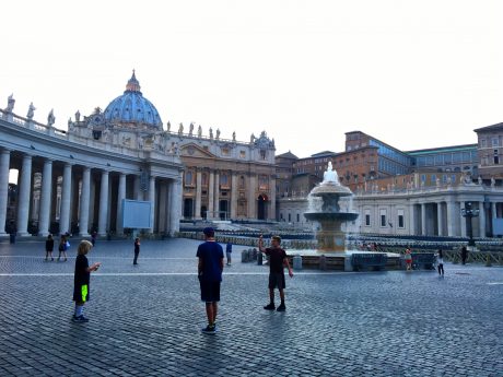 Hanging out in St. Peter's Square.