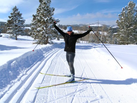Me, frolicking at Beaver Creek Nordic Area, on South Pass, in the southern Wind River Range, above Lander, WY.