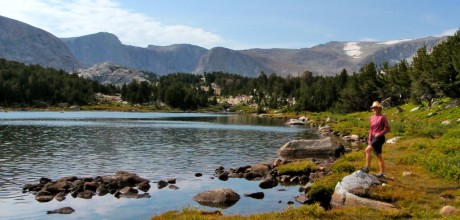 Me, at a lake in our Wind River Range, during a dreamier occasion.