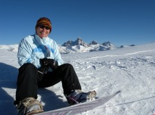 Snowboarding at Grand Targhee, Winter 2009.